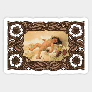 Cupid angel resting Sticker